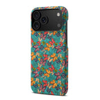iPhone Case in Embroidered Fabric and MagSafe Leather