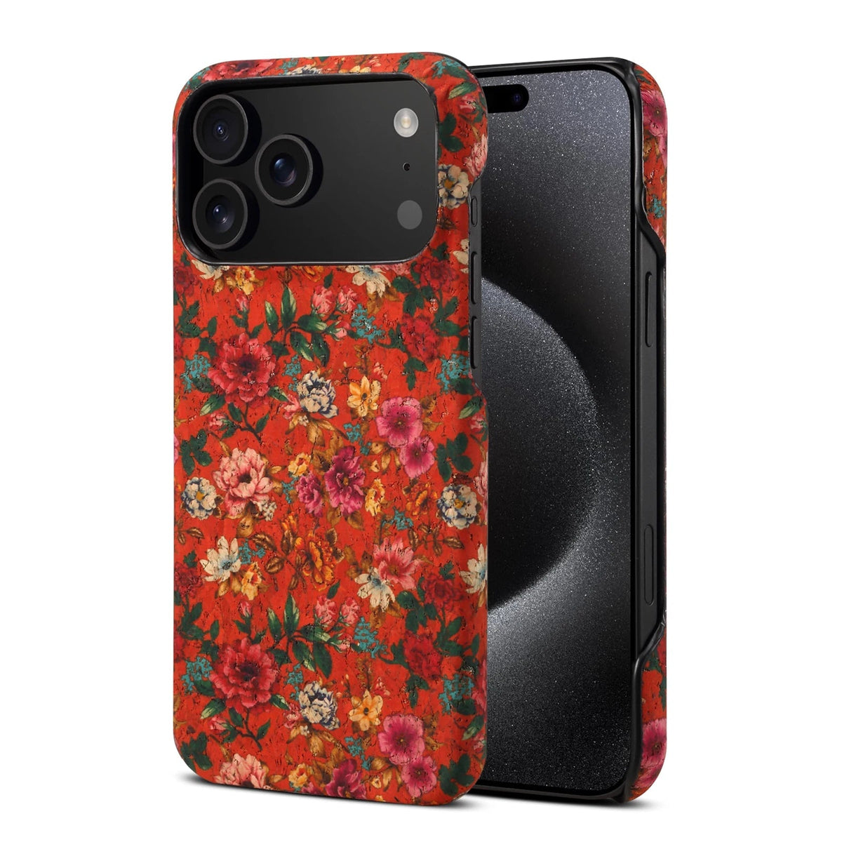 iPhone Case in Embroidered Fabric and MagSafe Leather