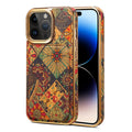 Mandala Fabric iPhone Case with Magnetic Card Holder