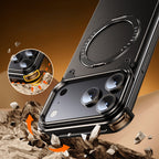 iPhone 17 Metal Case in Leather and Velvet MagSafe