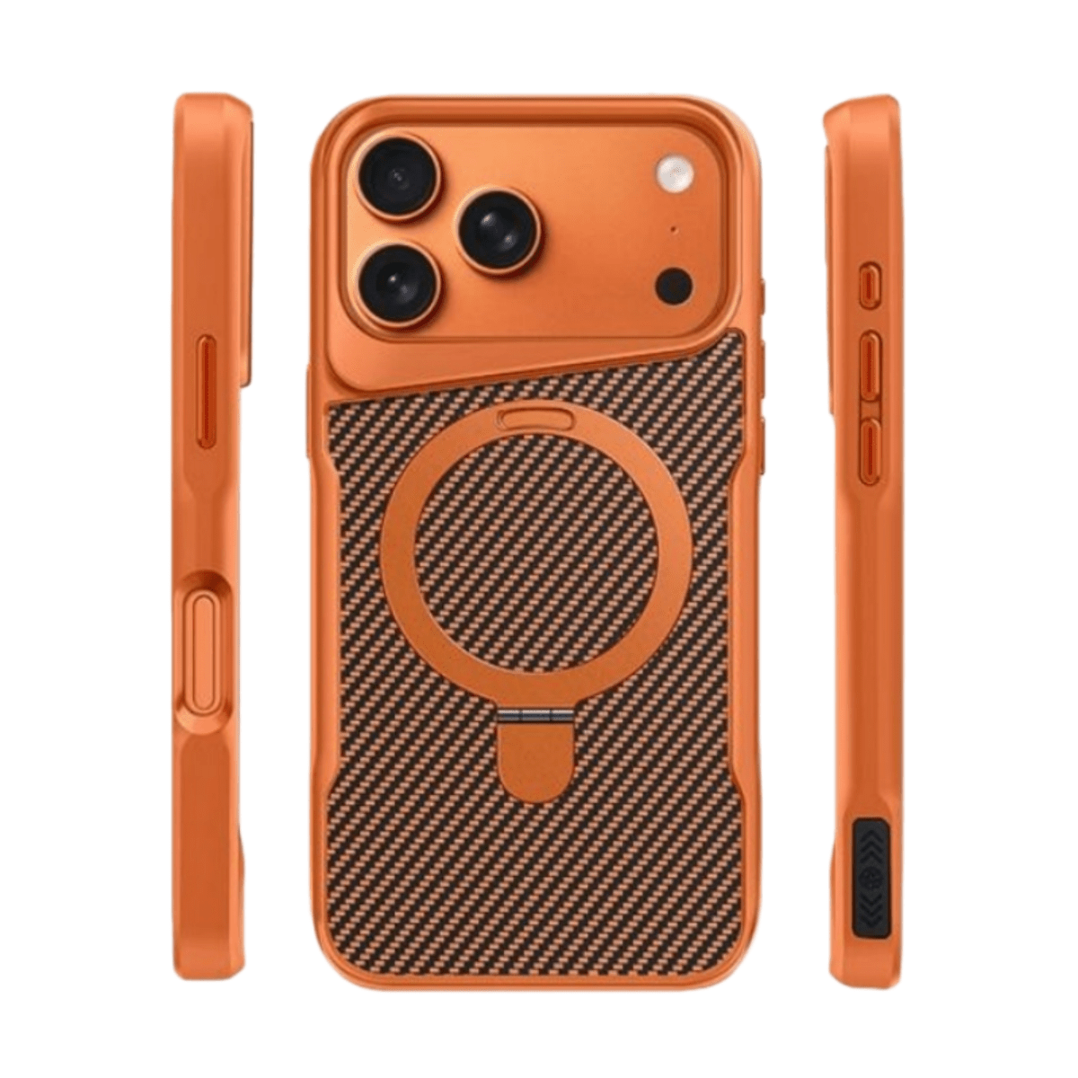iPhone Nano Minimalist Carbon Case and MagSafe charging