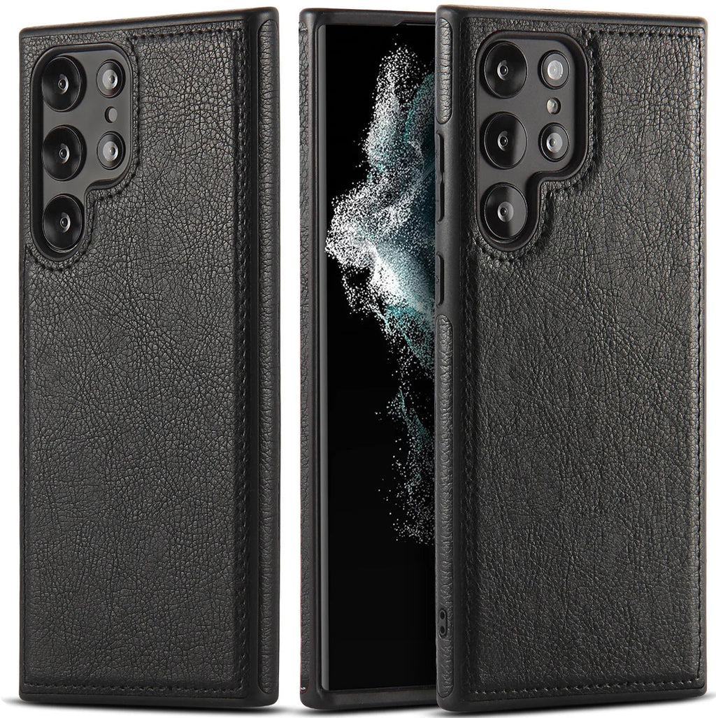 Minimalist Stitched Leather Samsung Case