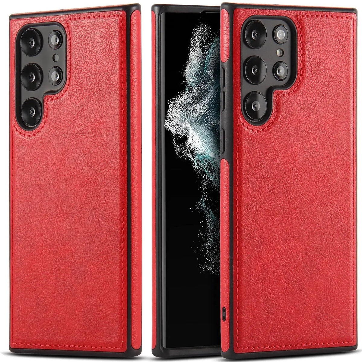 Minimalist Stitched Leather Samsung Case