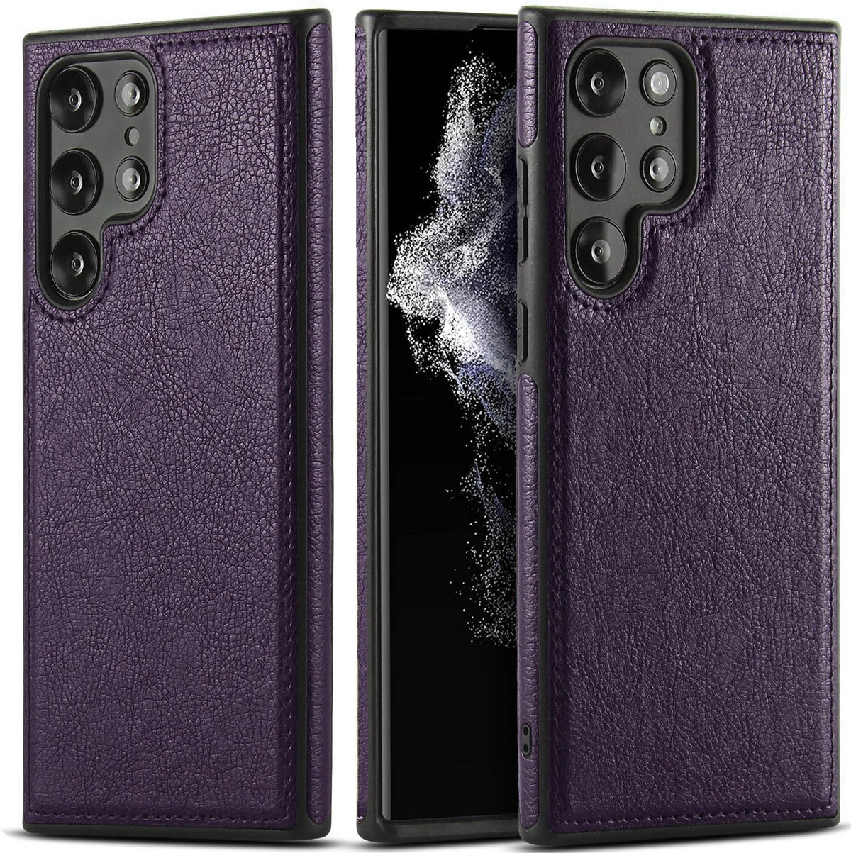 Minimalist Stitched Leather Samsung Case