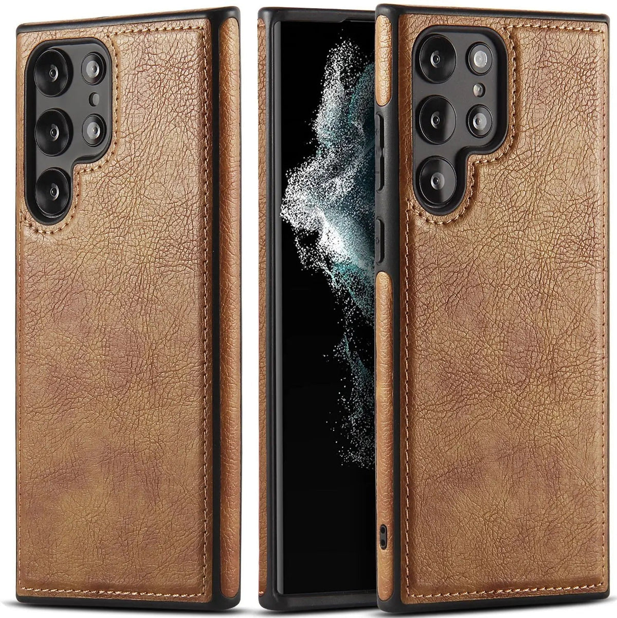 Minimalist Stitched Leather Samsung Case