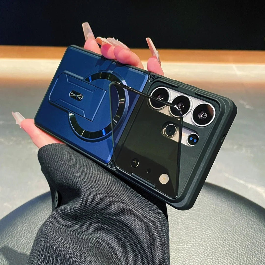 Magnetic Samsung Case with Stand and Lens Protection