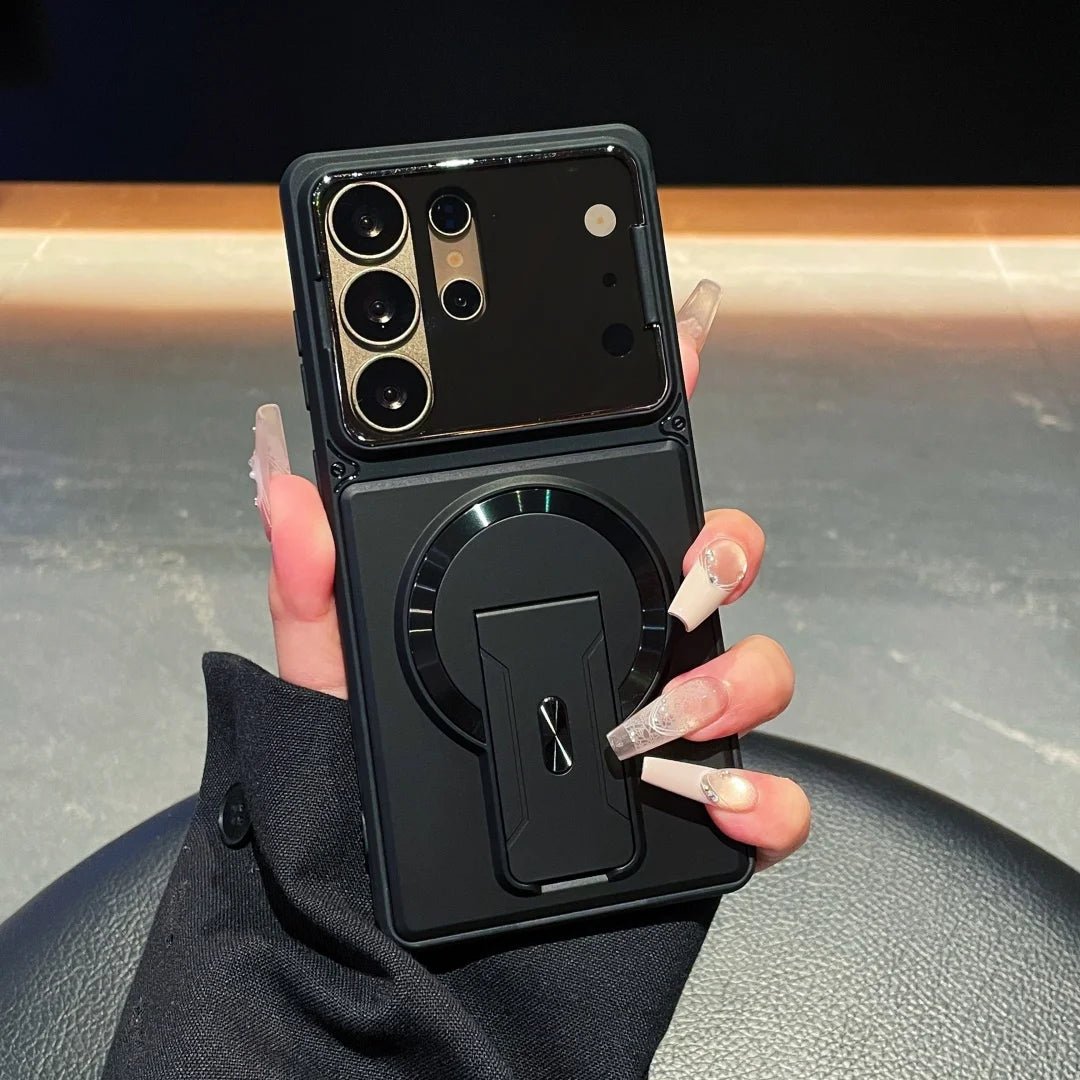 Magnetic Samsung Case with Stand and Lens Protection