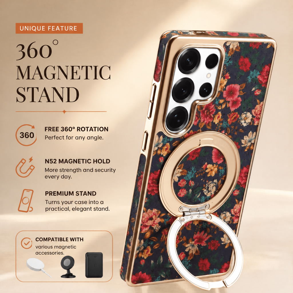 Samsung Floral Cork Case and 360° Support