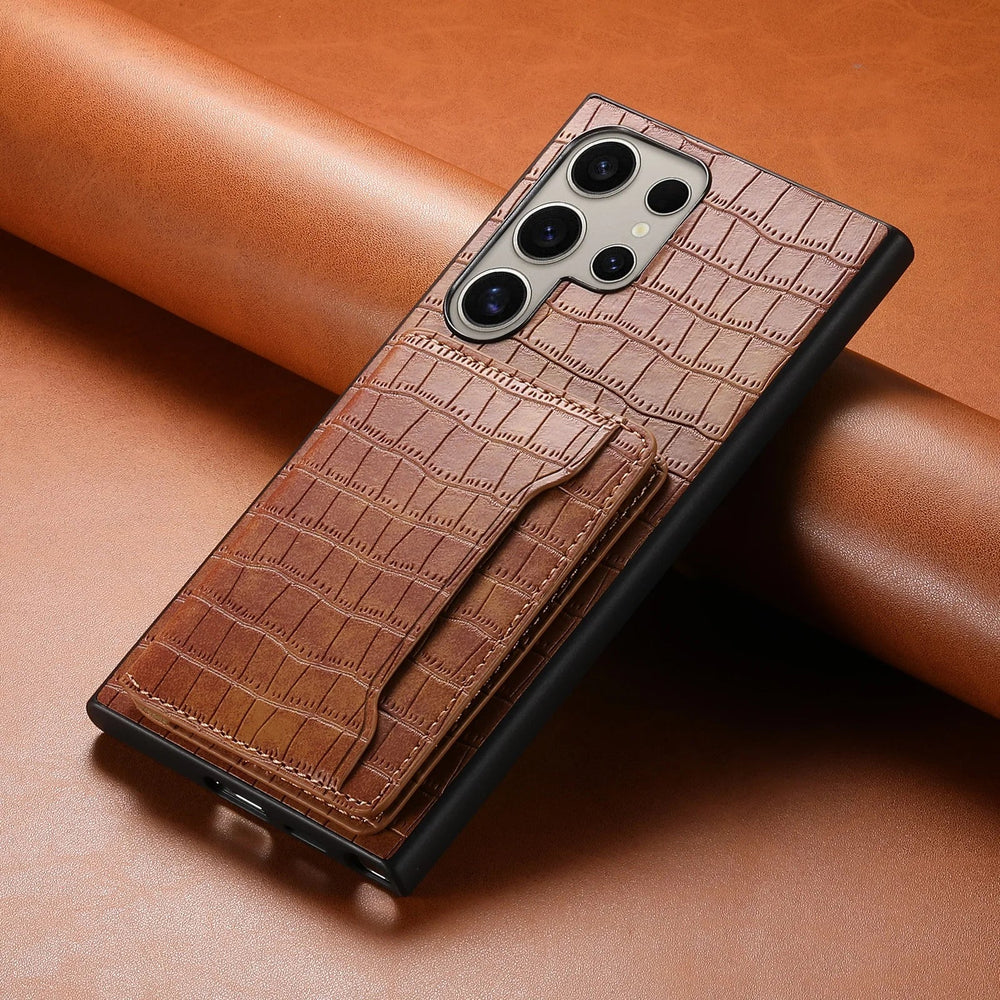 Samsung Leather Wallet Case with Folding Stand
