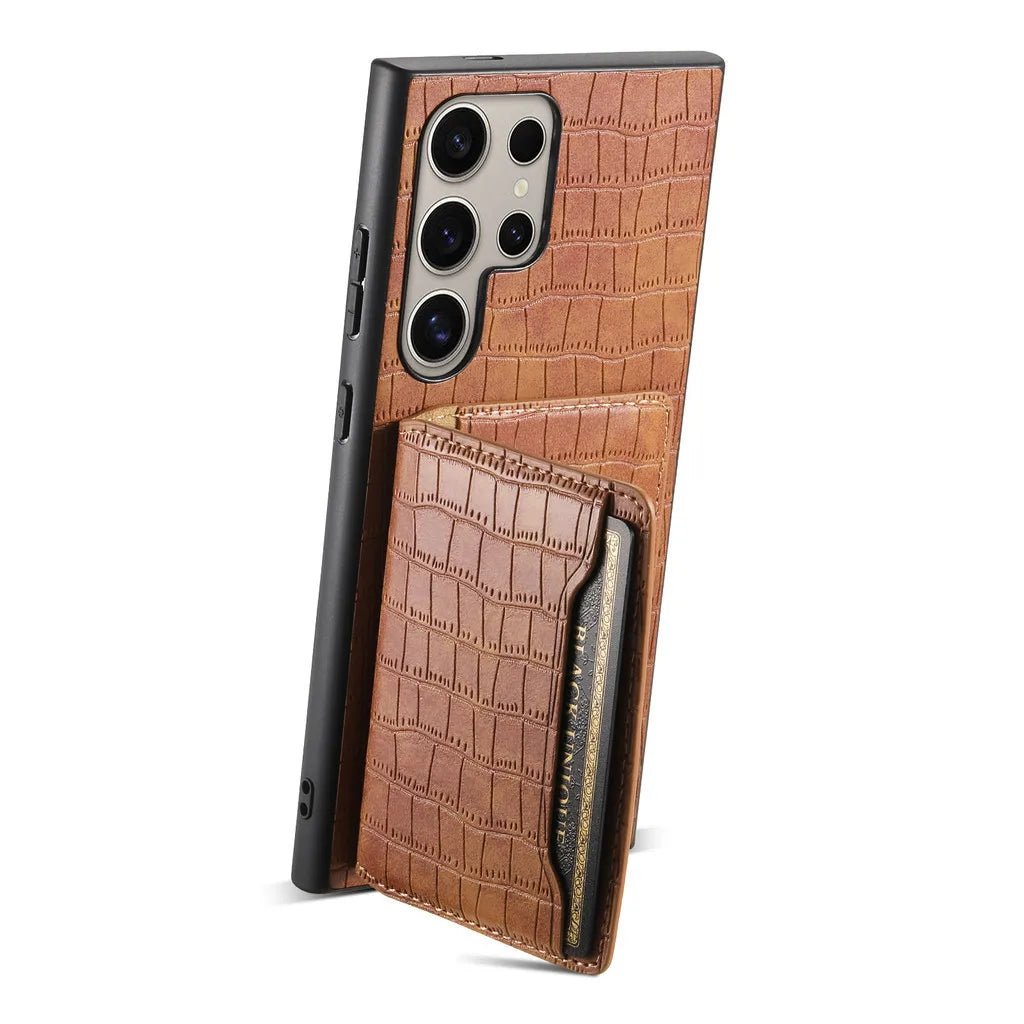 Samsung Leather Wallet Case with Folding Stand