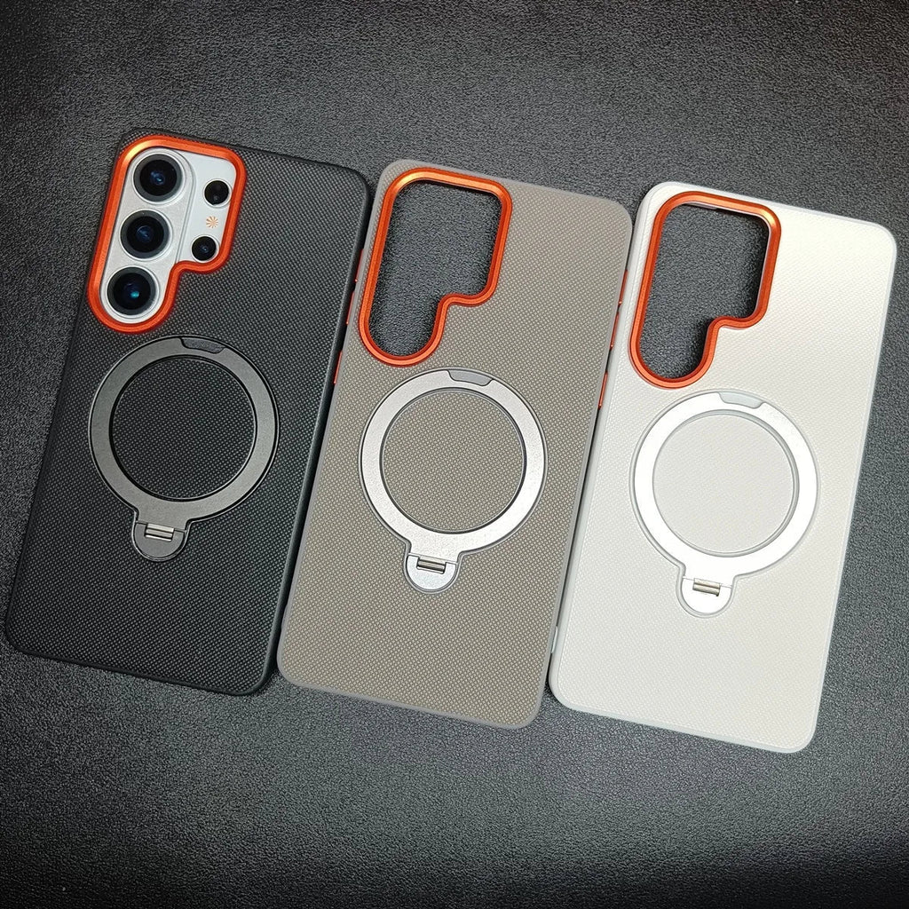 Samsung S26 Metal Case with Swivel Stand and MagSafe