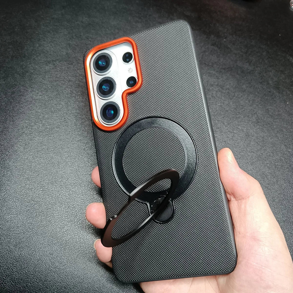 Samsung S26 Metal Case with Swivel Stand and MagSafe