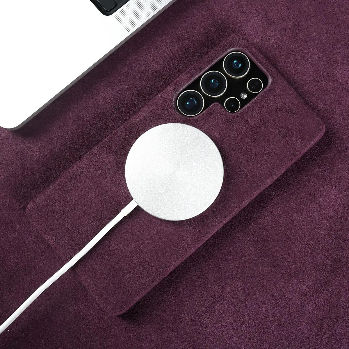 Luxury Samsung Alcantara Case with MagSafe