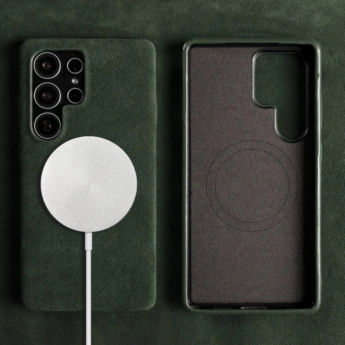 Luxury Samsung Alcantara Case with MagSafe