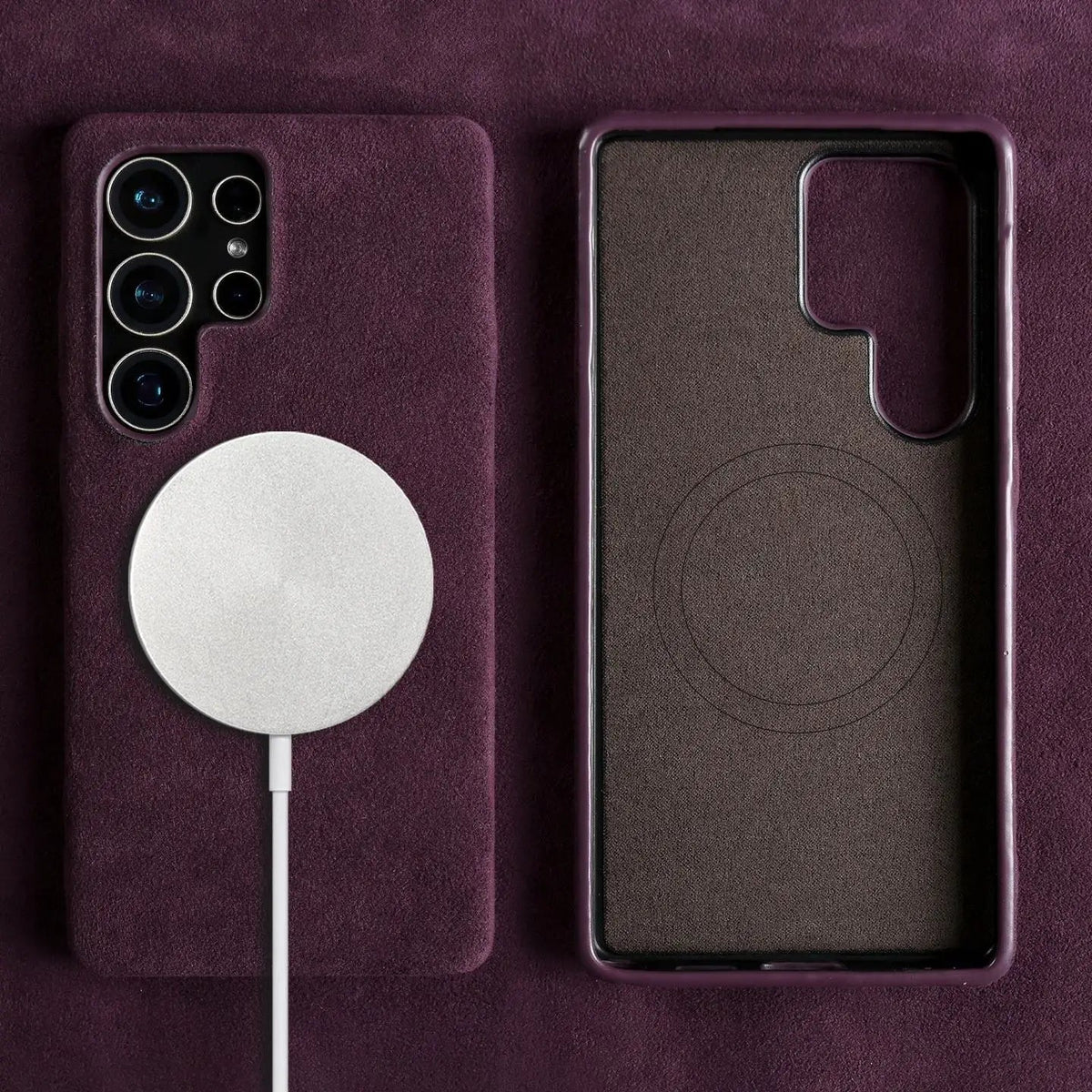Luxury Samsung Alcantara Case with MagSafe