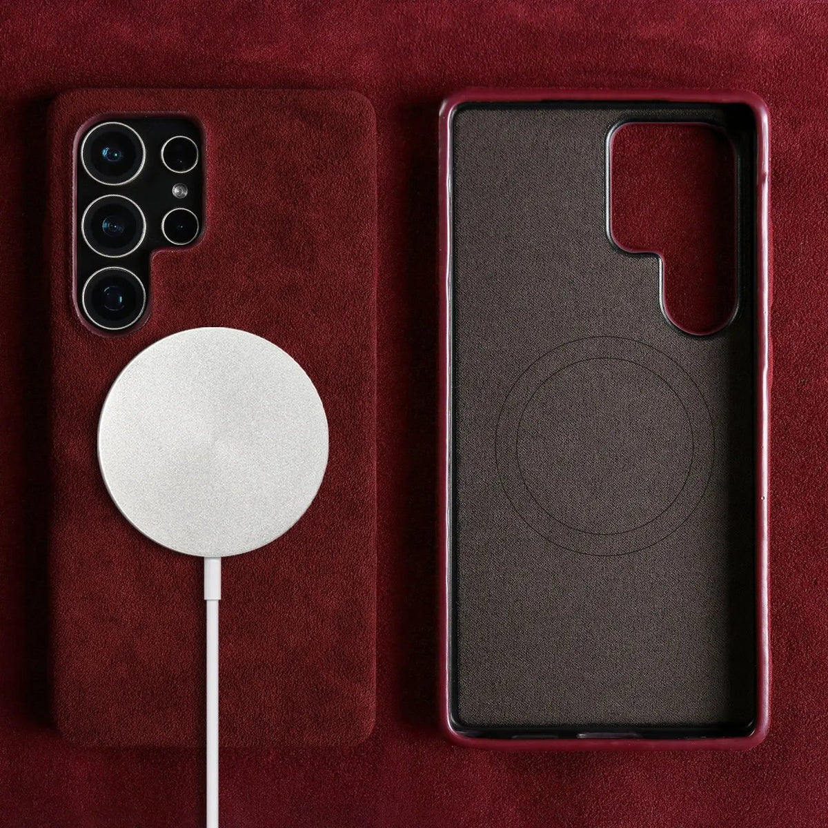 Luxury Samsung Alcantara Case with MagSafe