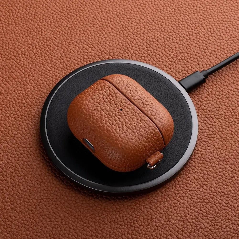 Retro Texture Genuine Leather AirPods Case