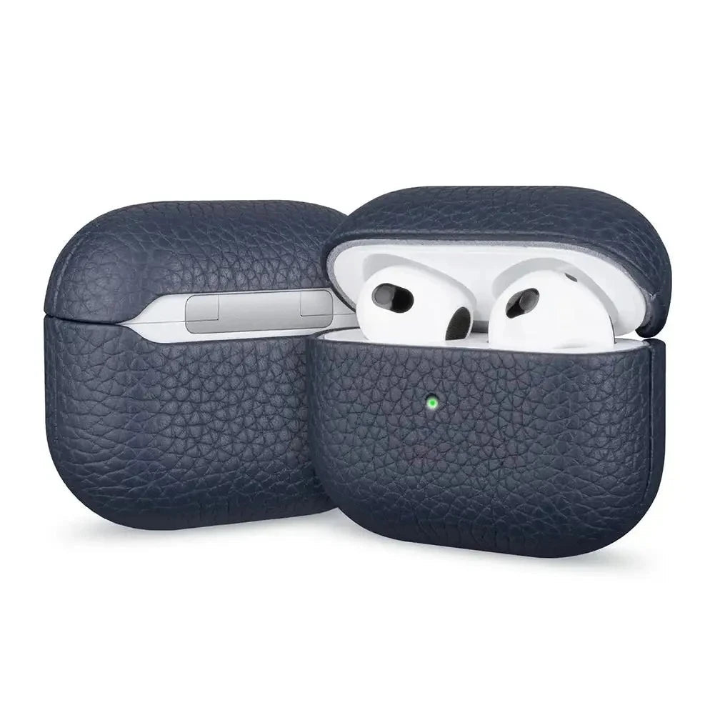 Retro Texture Genuine Leather AirPods Case