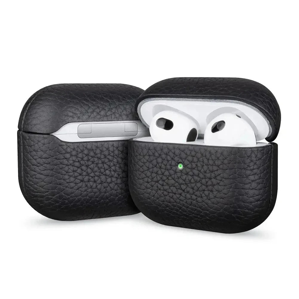 Retro Texture Genuine Leather AirPods Case