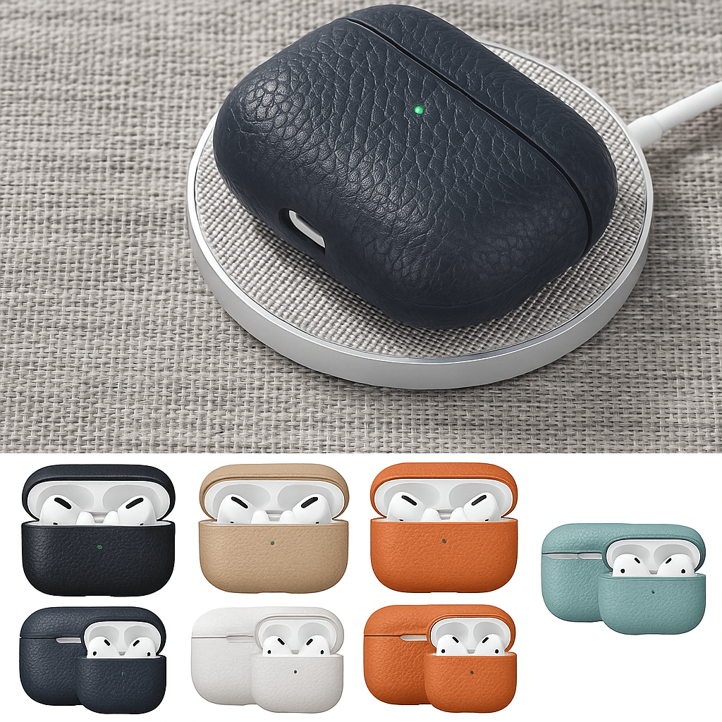 Retro Texture Genuine Leather AirPods Case