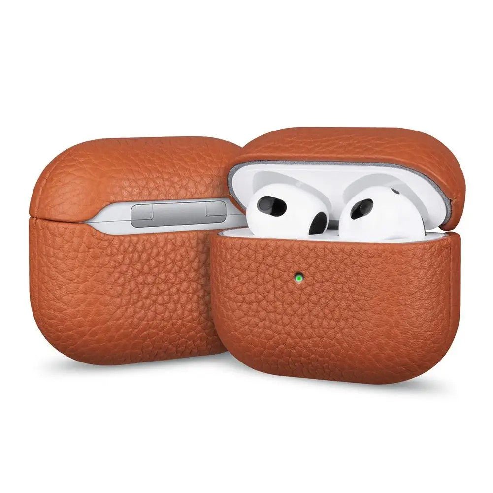 Retro Texture Genuine Leather AirPods Case