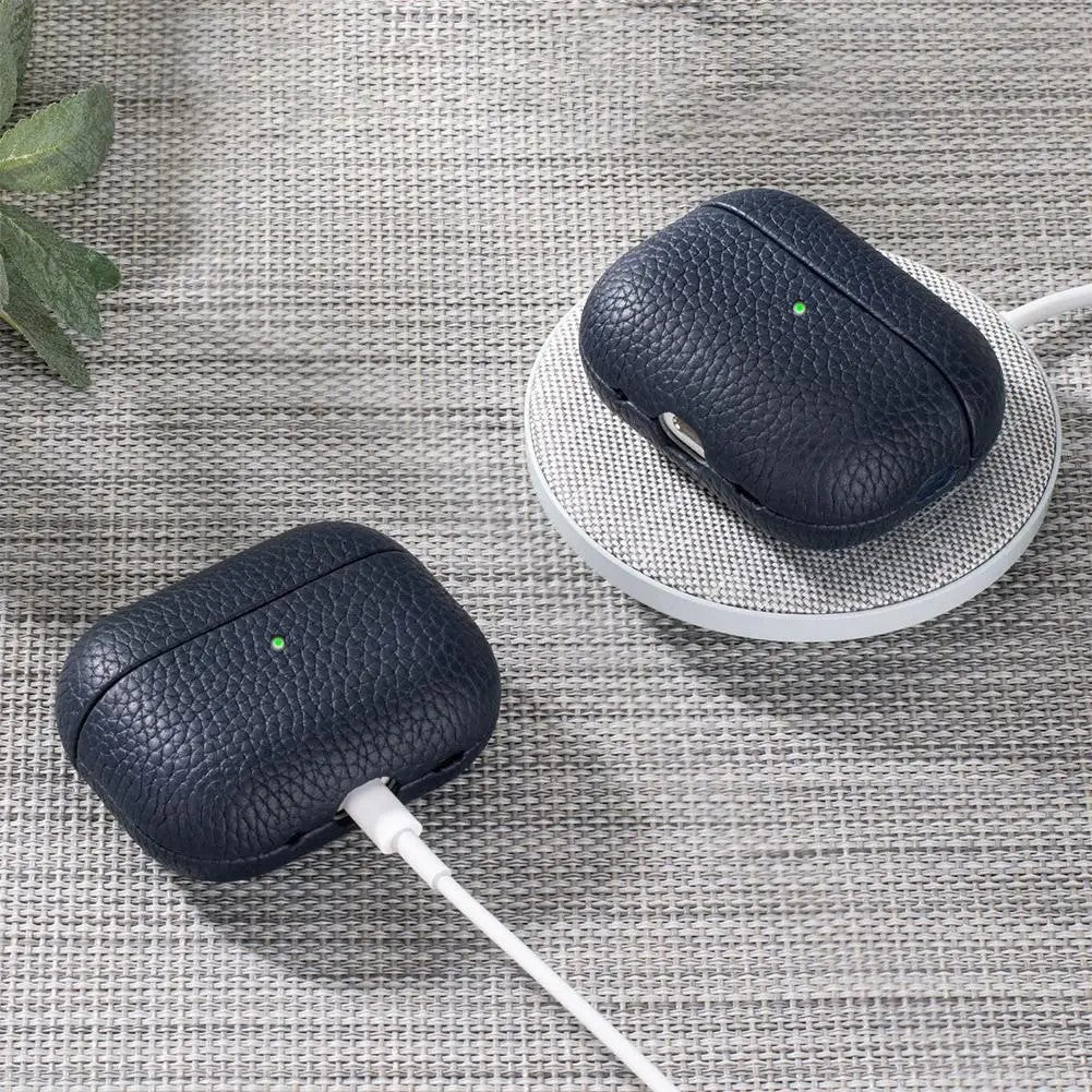 Retro Texture Genuine Leather AirPods Case
