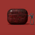 Textured Leather AirPods Case with Metal Buckle