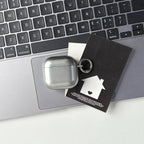 Silver Electroplated AirPods Case with Metallic Ring