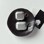 Silver Electroplated AirPods Case with Metallic Ring