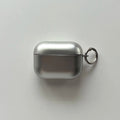 Silver Electroplated AirPods Case with Metallic Ring