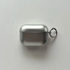 Silver Electroplated AirPods Case with Metallic Ring