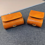 Leather AirPods Case with Metallic Buckle