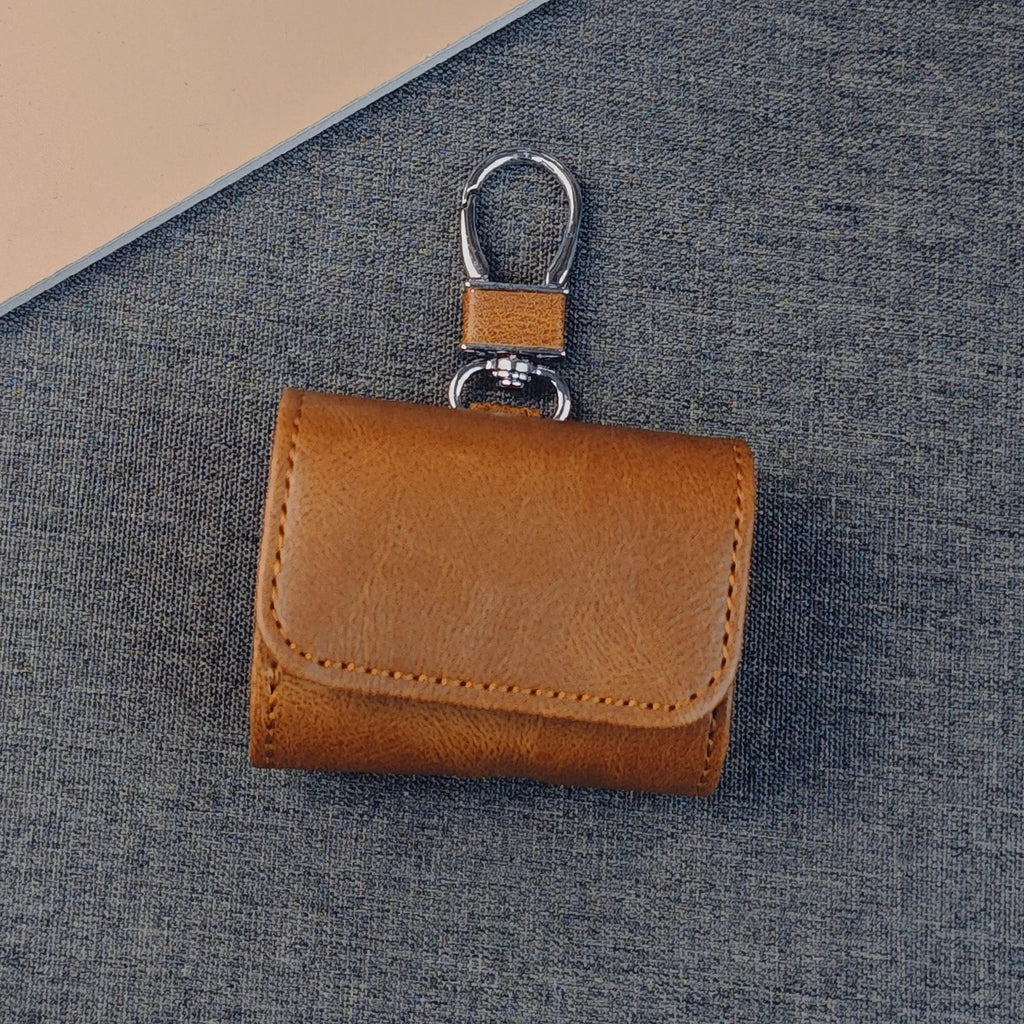 Leather AirPods Case with Metallic Buckle