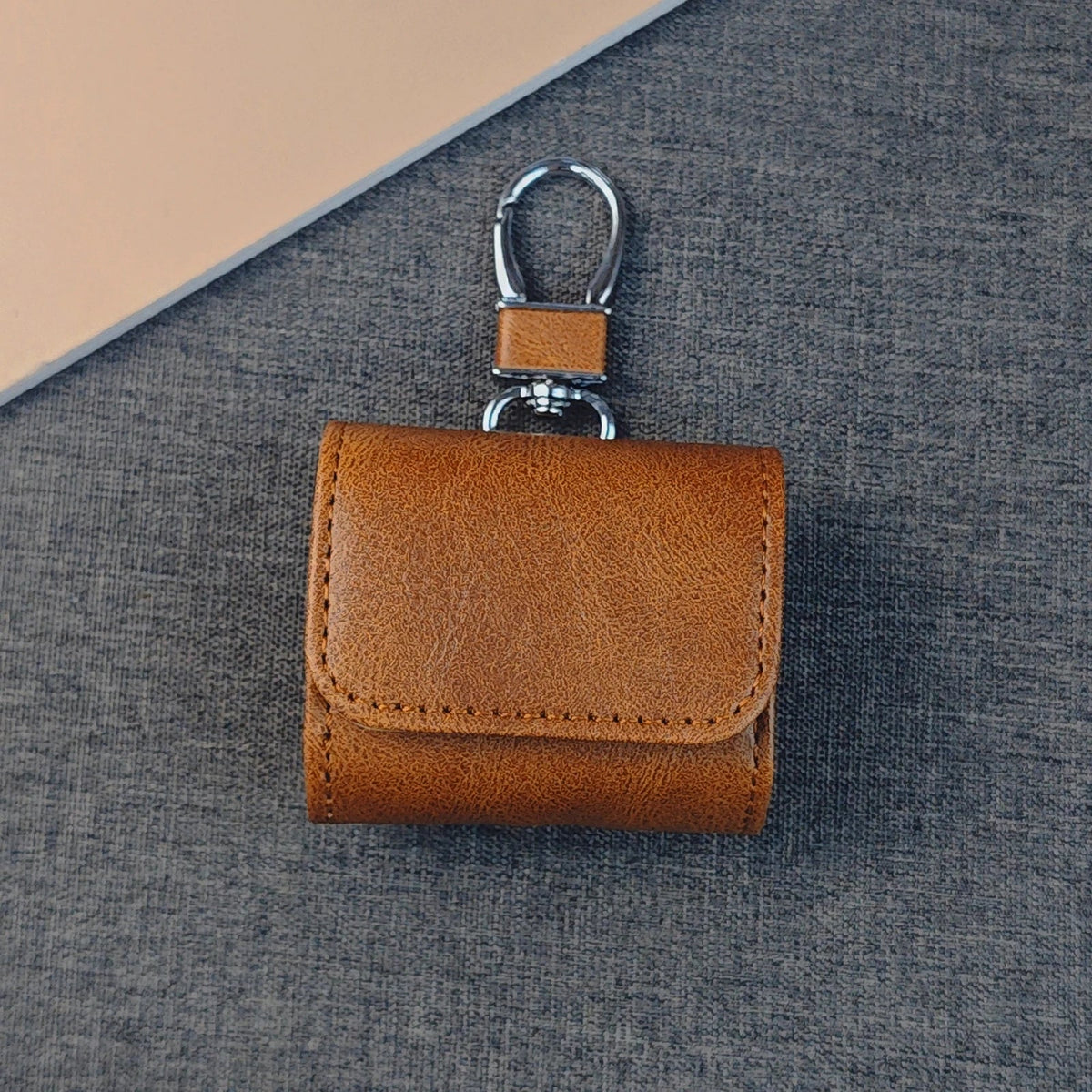 Leather AirPods Case with Metallic Buckle
