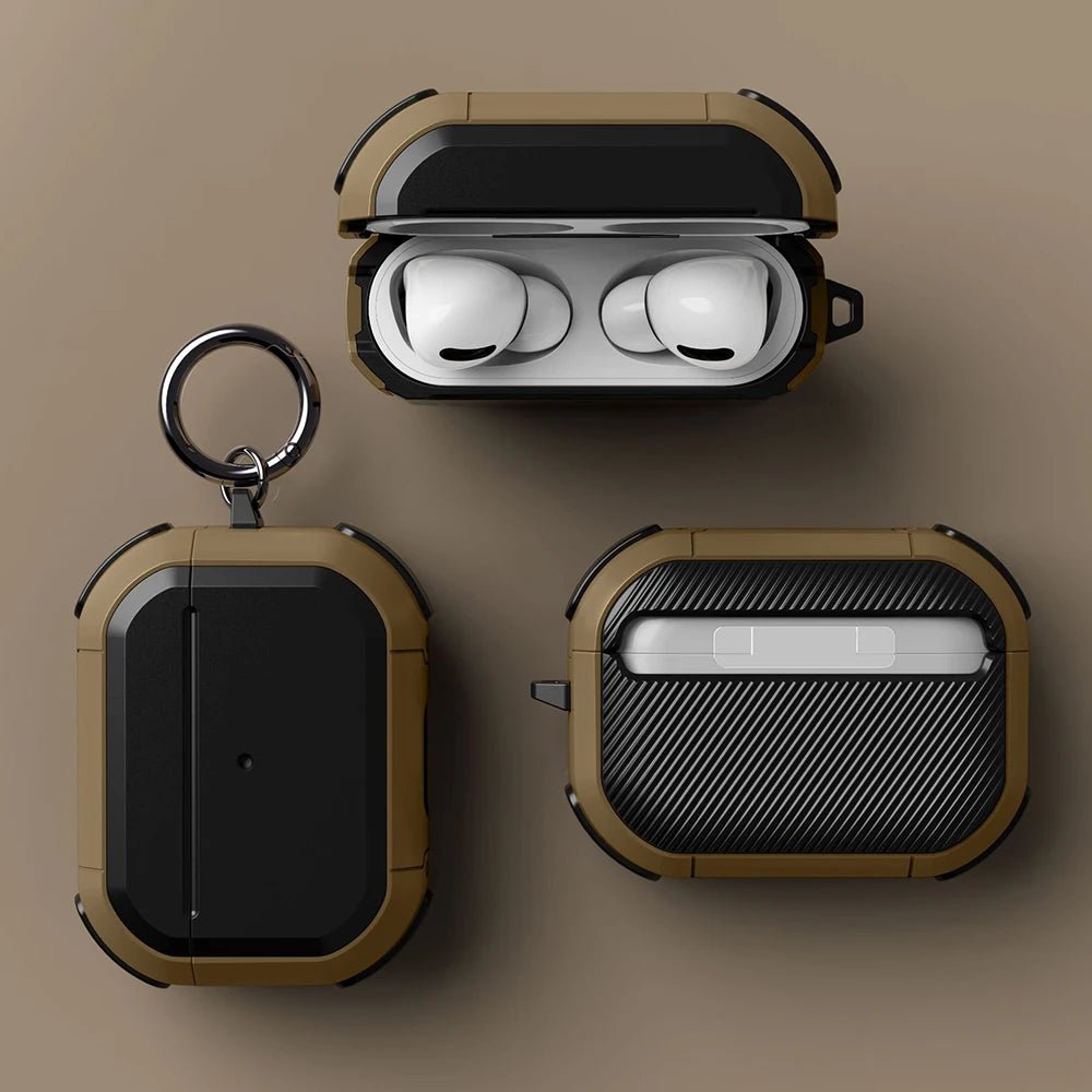 Anti-Impact AirPods Case with Metal Keychain