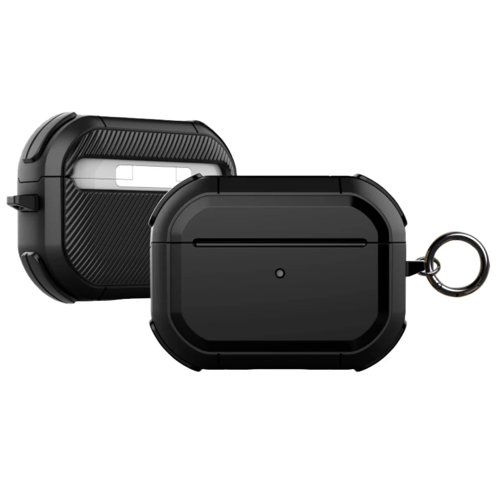 Anti-Impact AirPods Case with Metal Keychain