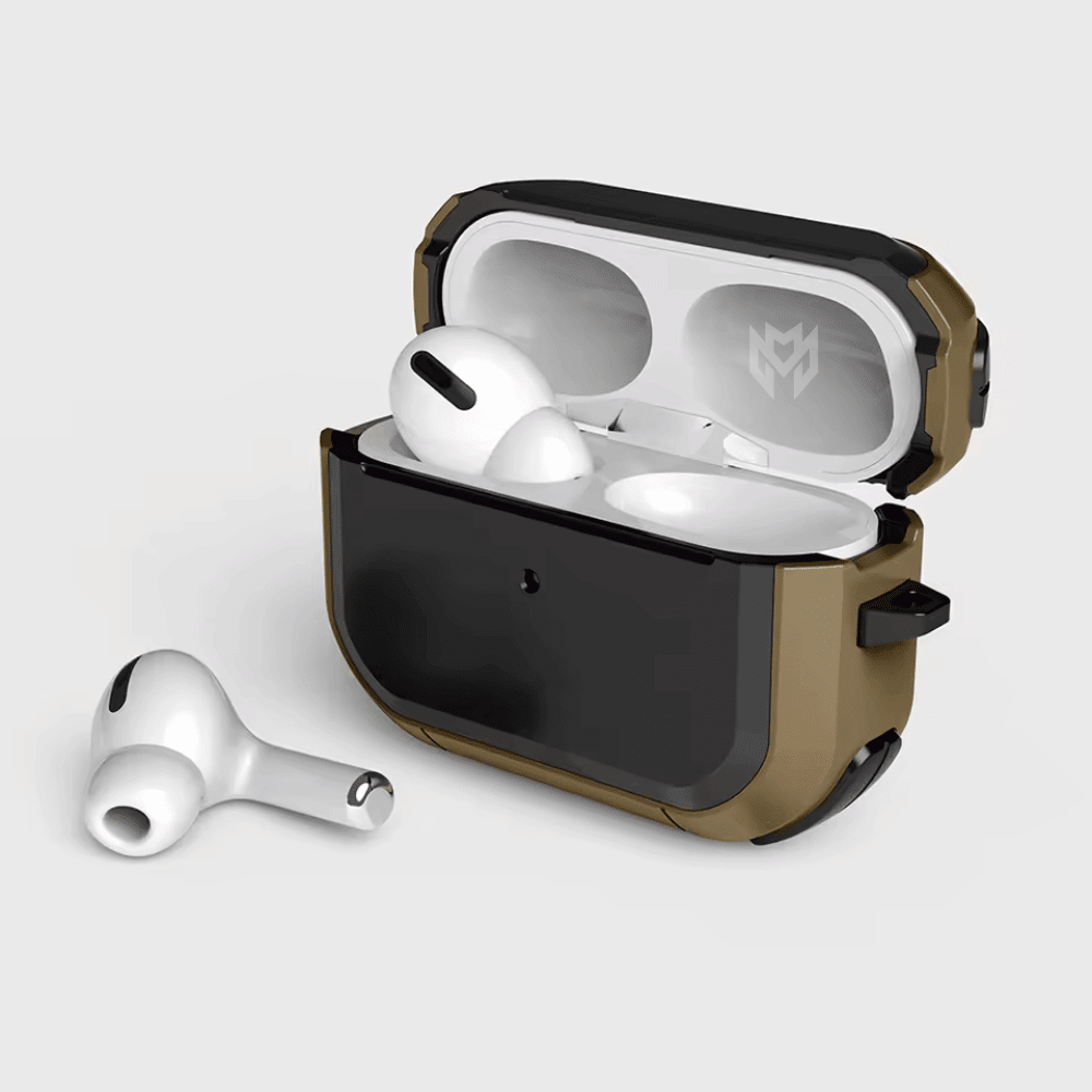 Anti-Impact AirPods Case with Metal Keychain
