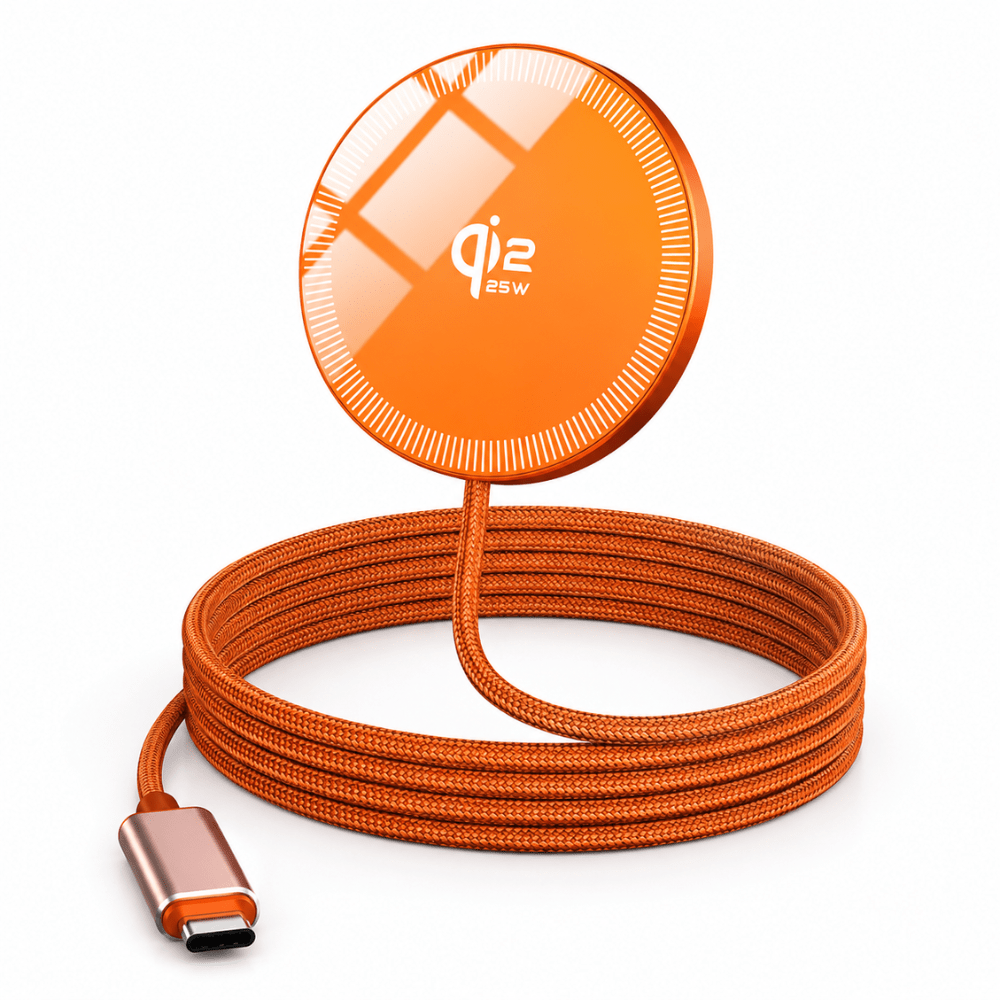 25W MagSafe Qi2 Charger with Reinforced Cable
