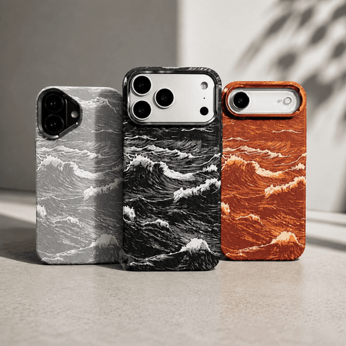 iPhone Case Carbon Waves Design with MagSafe