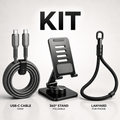 Complete Kit Support + Charger + Lanyard