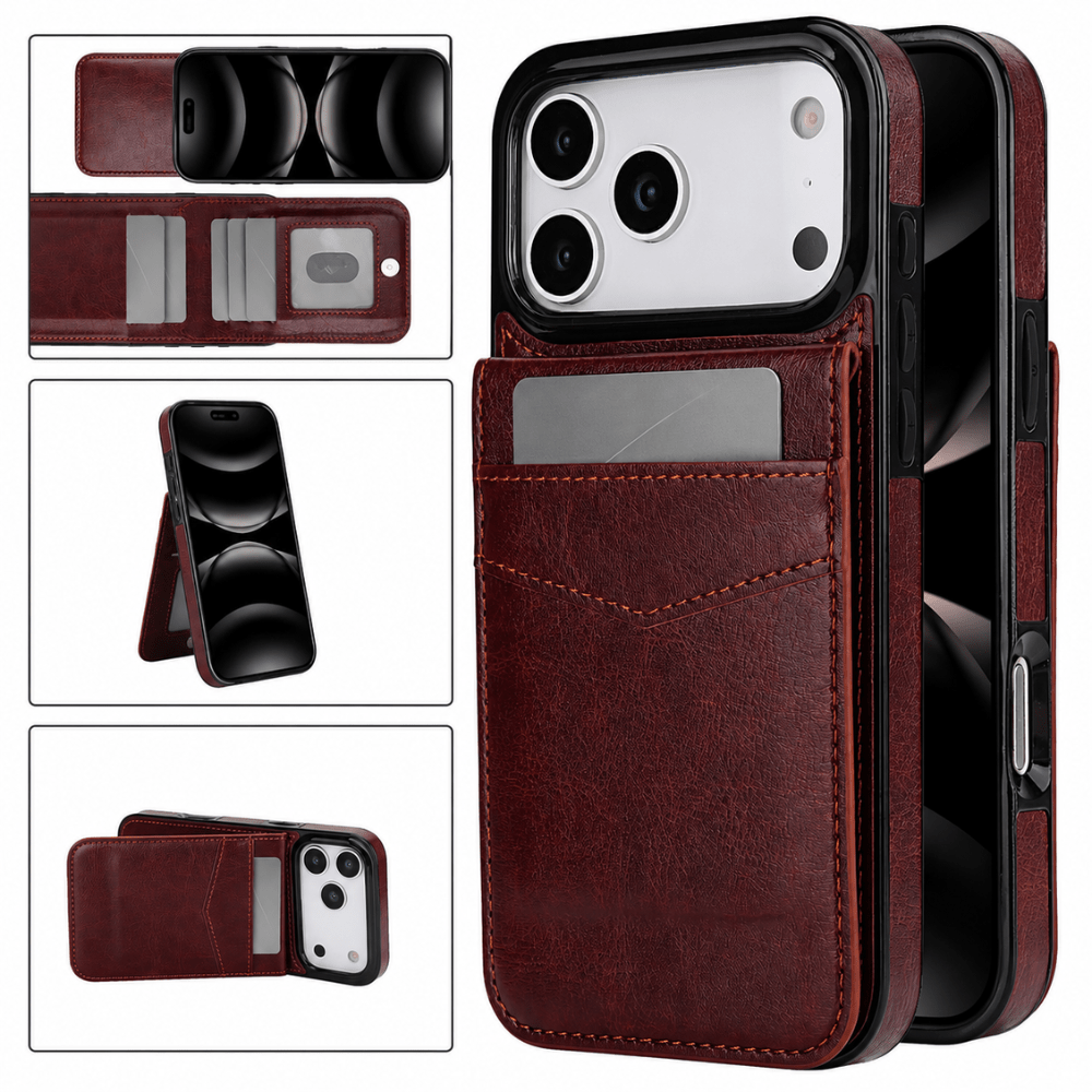 iPhone Wallet Stand Leather Case