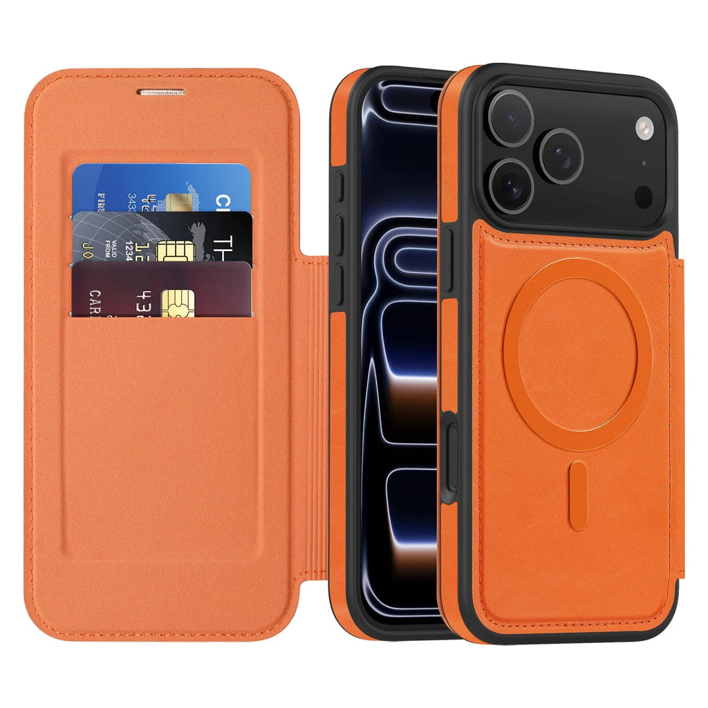 iPhone Case Leather Magnetic Card Holder