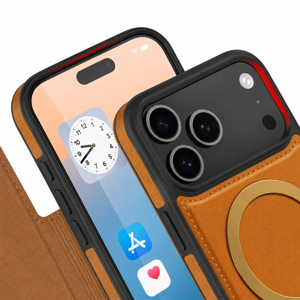 iPhone Case Leather Magnetic Card Holder