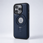 Leather iPhone case with flexible MagSafe magnetic stand