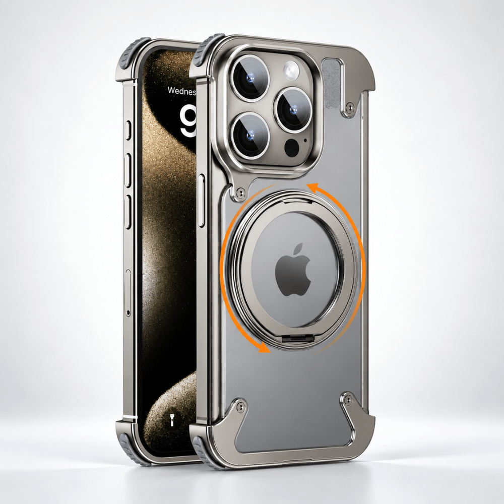 iPhone MagSafe Magnetic Aluminum Case with 360° Rotation